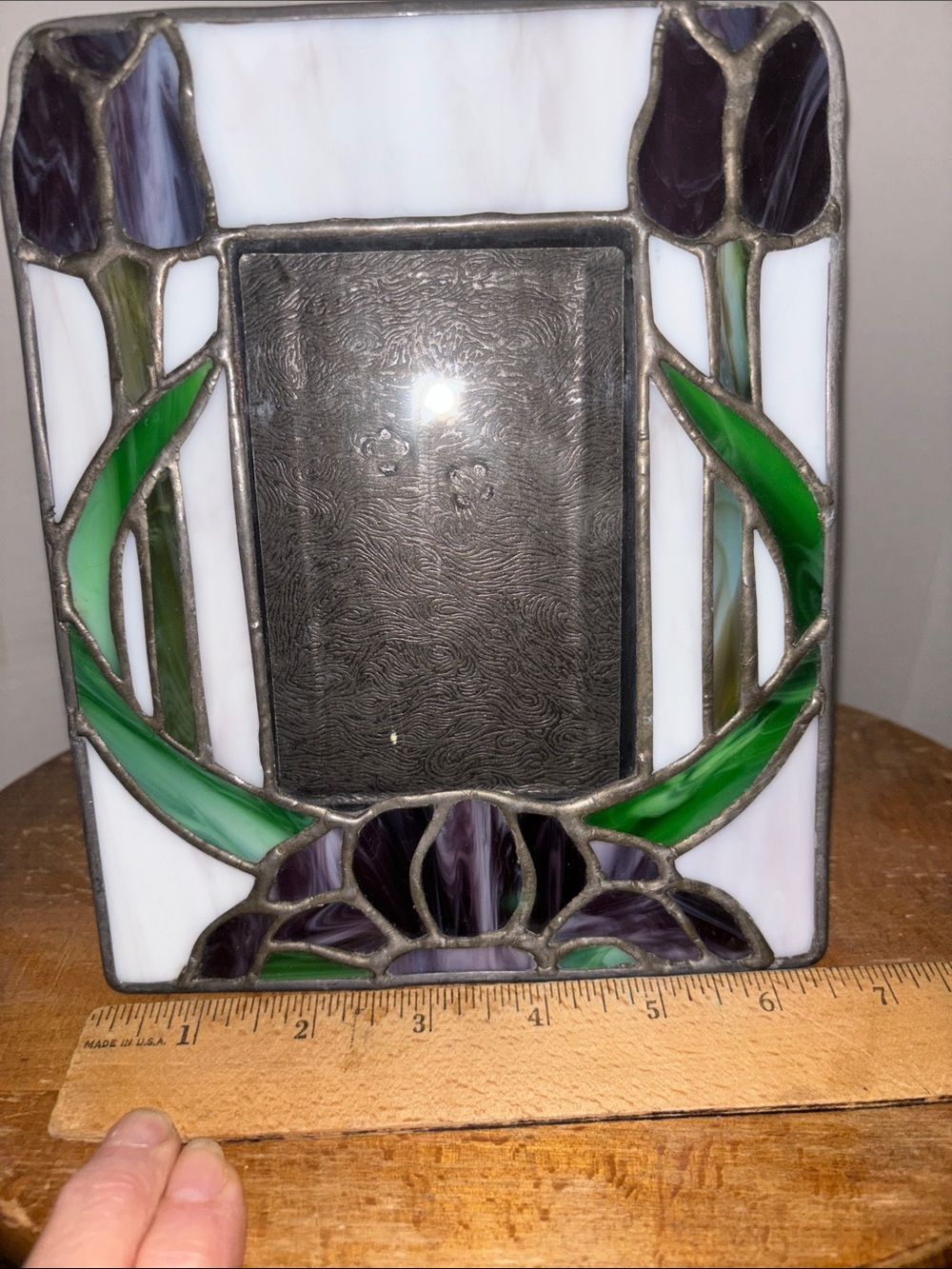Floral Stained Glass Picture Frame - Picture 6 of 6